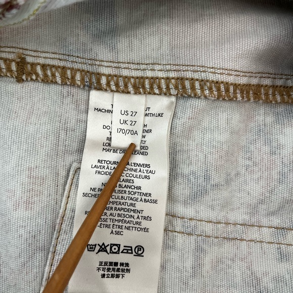 Anthropologie The Wanderer Utility Pants Tapestry Pattern Button Fly Size 27 - Picture 9 of 15